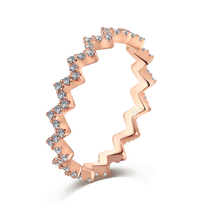 [Kismet Jewels ]Delicate Enchanting Wave Shape Daily Ring