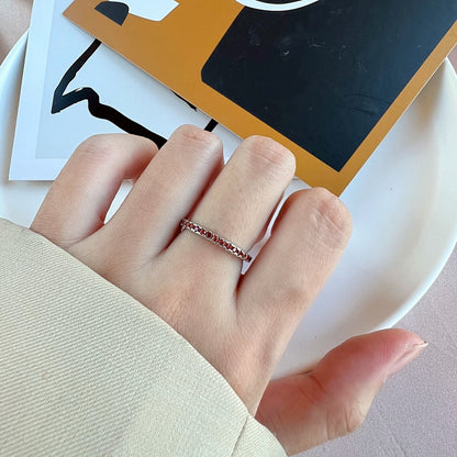 [Kismet Jewels ]Delicate Sparkling Round Cut Daily Ring