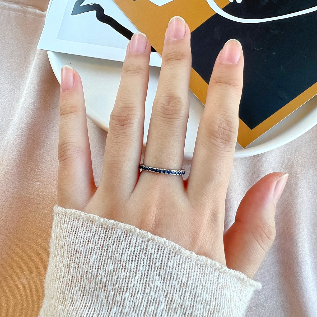 [Kismet Jewels ]Delicate Sparkling Round Cut Daily Ring
