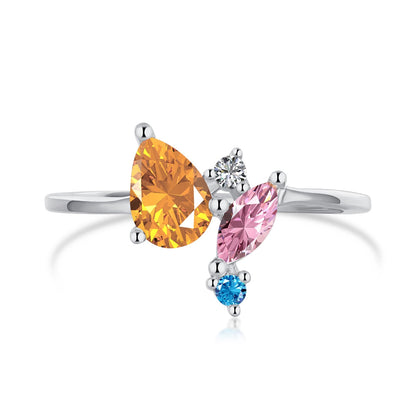 [Kismet Jewels ]Radiant Colorful Multi Cut Daily Ring