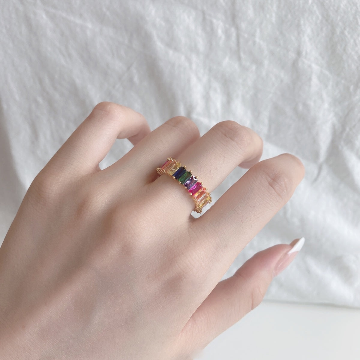 [Kismet Jewels ]Unique Colorful Radiant Cut RIng