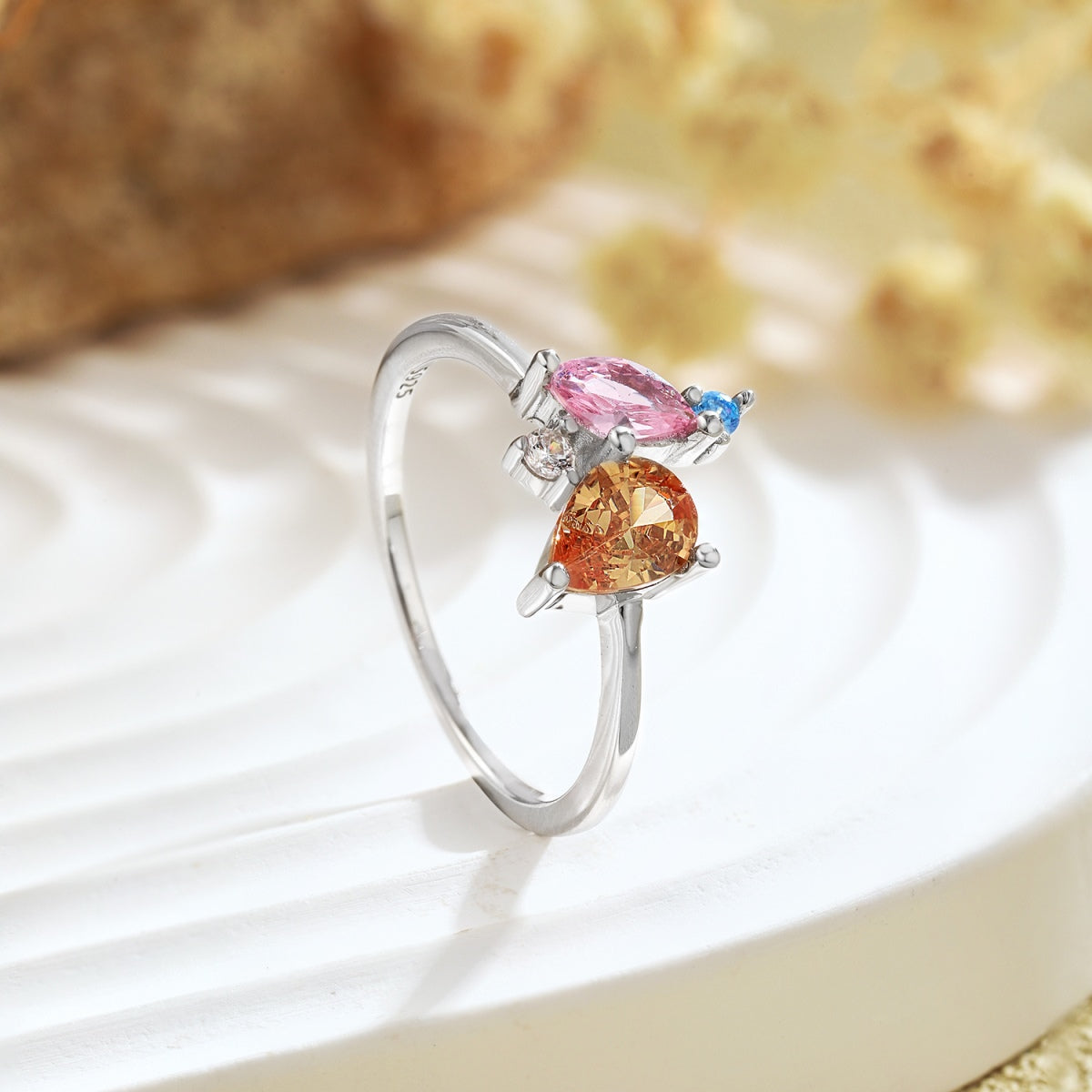 [Kismet Jewels ]Radiant Colorful Multi Cut Daily Ring