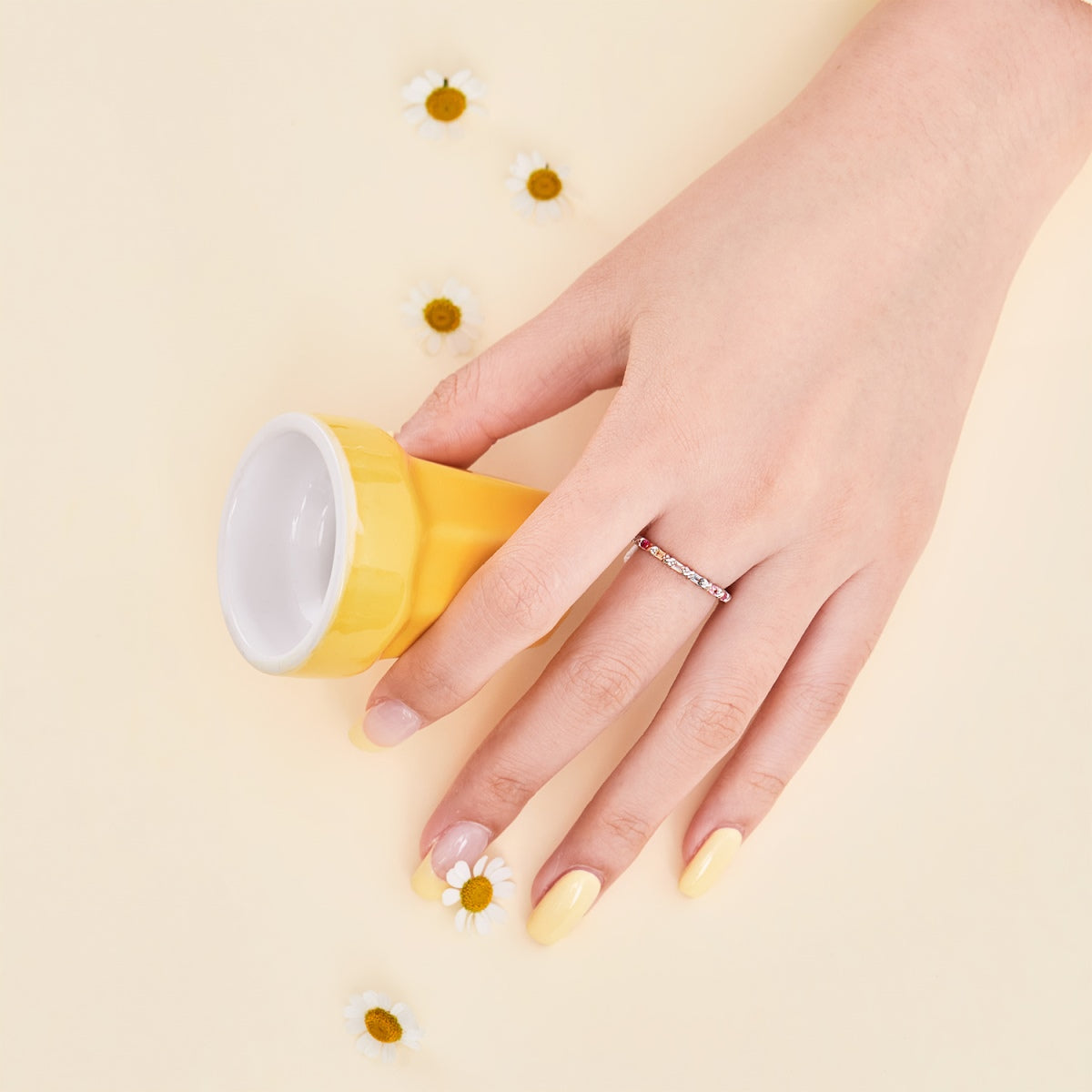 [Kismet Jewels ]Charming Colorful Round Cut Daily Ring