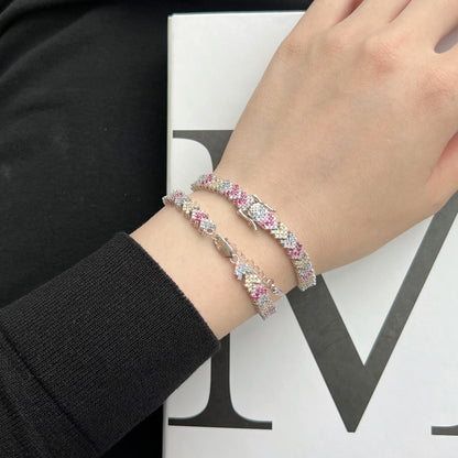 [Kismet Jewels ]Ornate Sparkling Round Cut Party Bracelet