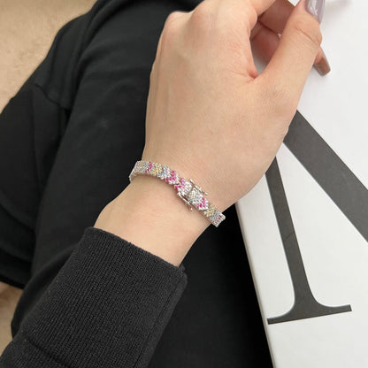 [Kismet Jewels ]Ornate Sparkling Round Cut Party Bracelet