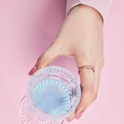 [Kismet Jewels ]Dainty Colorful Round Cut Party Ring