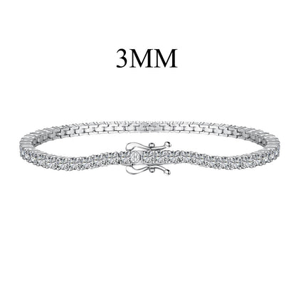 [Kismet Jewels ]Dainty Charming Round Cut Tennis Bracelet