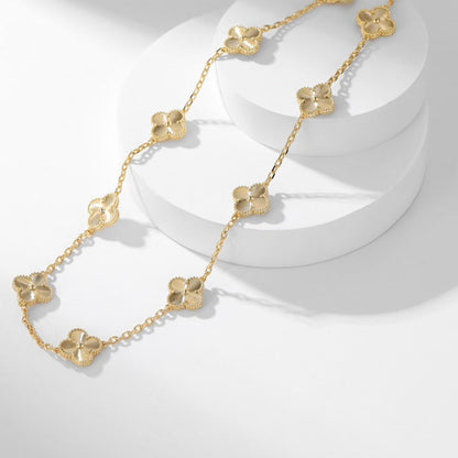 [Kismet Jewels ]CLOVER 10 MOTIFS LASER NECKLACE