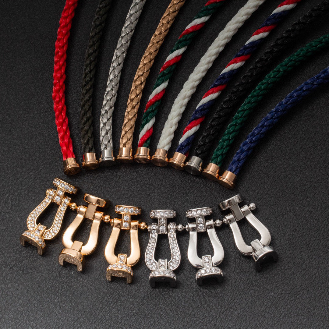 [Kismet Jewels ]FORCE LARGE HORSESHOE FULL DIAMOND BRACELET GOLD