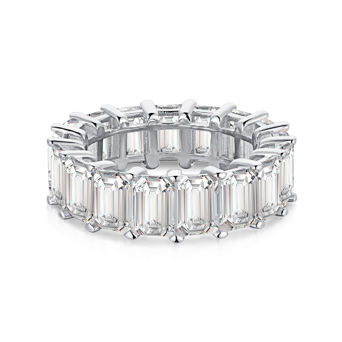 [Kismet Jewels ]0.75 Carat Elegant Emerald Cut Tennis Ring