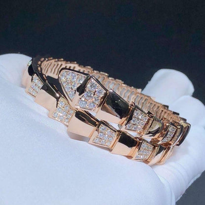 [Kismet Jewels ]SERPENTI WIDE BRACELET PINK GOLD DIAMOND